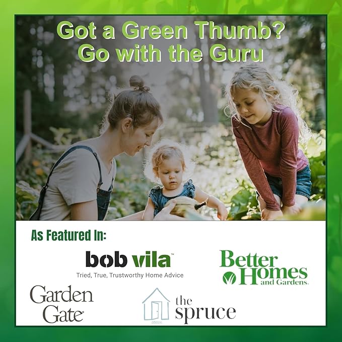 GARDEN GURU Classic Bypass Pruning Shears Clippers – Heavy Duty Forged Steel Garden Pruners – Safety Lock – Non Slip Comfort Grips – Cuts up to 1” Diameter – Professional Bypass Pruners for Gardening