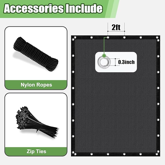 Outdoor 90% Sun Shade Cloth with Grommets, 16 X 22 FT Pergola Shade Cover for Garden Patio Carport Kennel Swimming Pool, Dark Grey (We Make Custom Size)