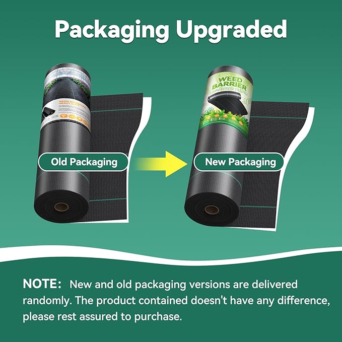 6ftx300ft Weed Barrier Landscape 3.2oz Fabric Heavy Duty, Woven Weed Control Cloth, Woven Geotextile Fabric for Underlayment, Gardening Ground, Commercial Driveway Weed Block Cover Mat