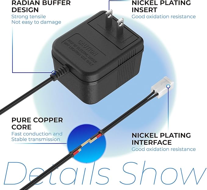 ANTOBLE Sprinkler System Power Supply Transformer 24V 300mA Irrigation Timers System Power Cord Replacement Part AC Adapter Charger Indoor Sprinkler Controller Irrigation System Accessories