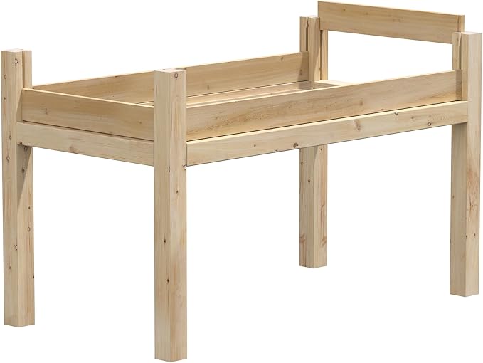 Greenes Fence Original Cedar Elevated Garden Bed, 24" W x 48" L x 31" H - Made in USA with North American Cedar