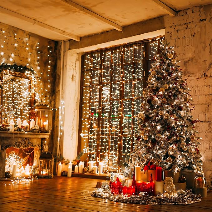 2 Pack Battery Operated String Lights with Remote Timer Waterproof 8 Modes 16.4ft 50 LED String Lights for Bedroom,Garden,Party,Xmas Tree Indoor Outdoor Decorations, Warm White