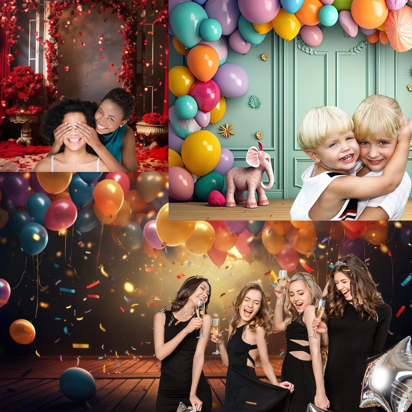 Aquarium Background Beautiful Red Translucent Flowers Terrarium Background Abstract Fantasy Plants Underwater World Tank Poster Glowing Flowers Foggy Forest Fish Tank Background Decors Vinyl 72x24in