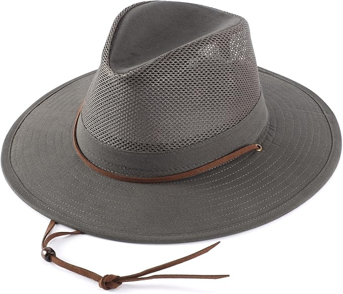 Home Prefer Cotton Summer Fedora Hat Wide Brim Sun Hats for Men Women UPF 50+ Sun Protection Cap for Fishing Hiking