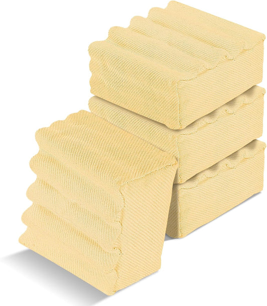 Grill Brush Bristle Free(Fire-Resistant Fabric),4 Replaceable BBQ Cleaning Head,Safe Replacement Cleaning Pad for Cast Iron or Stainless-Steel Grates (No Handle)