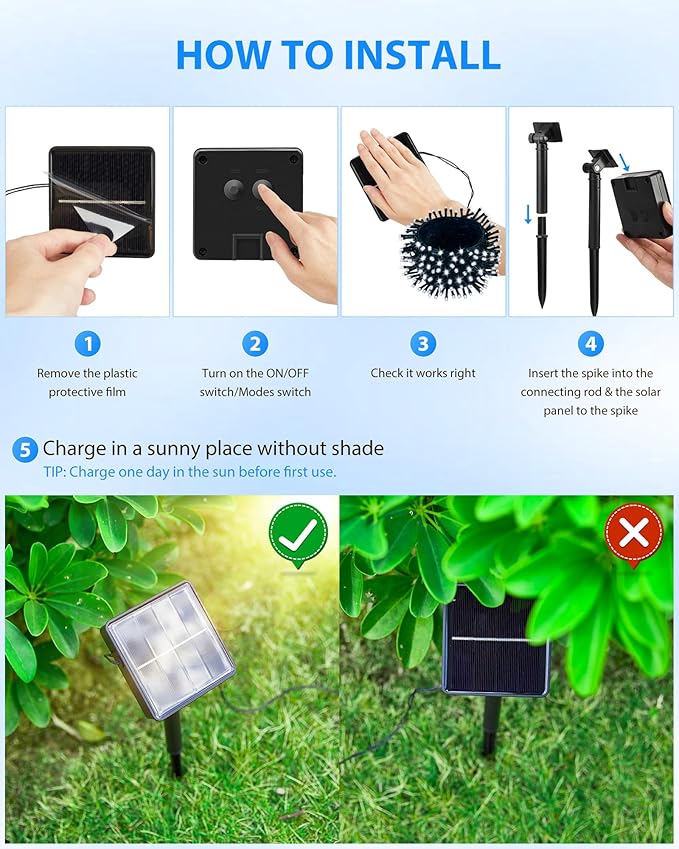 Brightown 2 Pack Solar String Lights for Outside, Each 46Ft 120 LED Solar String Lights Outdoor with 8 Modes, IP65 Waterproof Solar Lights for Patio Yard Wedding Garden Party Decorations, Cool White