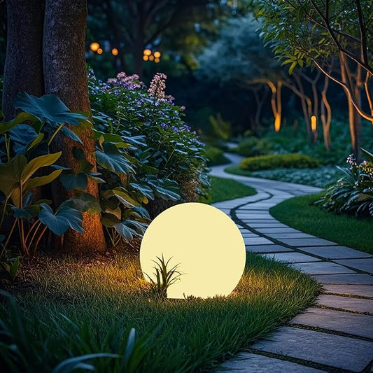 shumi Solar Ball Light-10inch LED Outdoor Table Lamp 16 RGB Colors and Dimmable Globe Light with Remote,Decor for Patio,Garden,Yard,Beach,Pathway