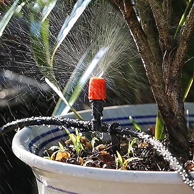 50 Pcs Irrigation Support Stakes for 1/4-Inch Tubing Hose