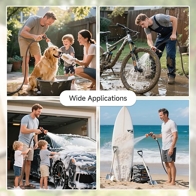 Giraffe Tools Retractable Garden Hose Reel 1/2 Inch x 130 ft, Super Heavy Duty, Any Length Lock, Slow Return System, Wall Mounted and 180 Deg Swivel Bracket