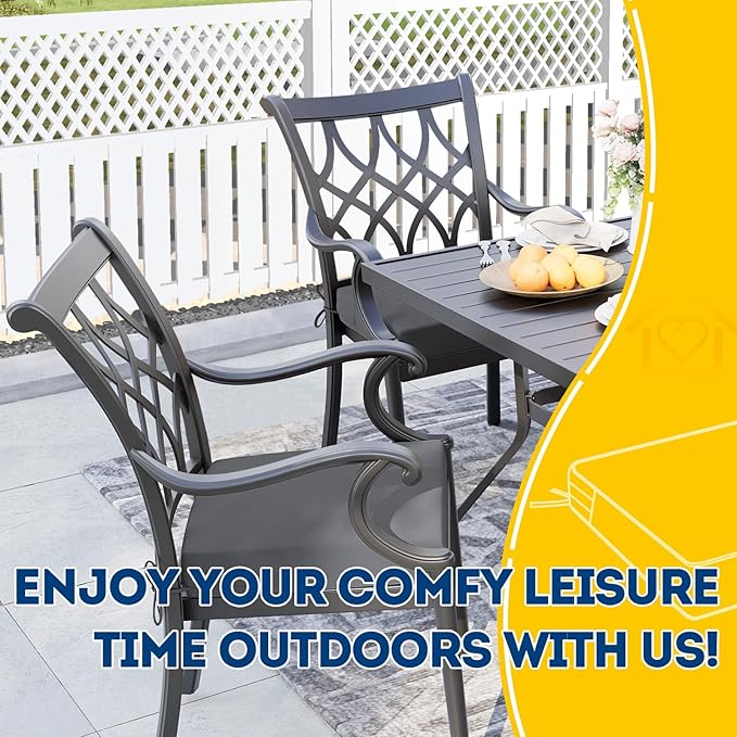 AAAAAcessories Outdoor Seat Cushions for Chairs, Waterproof, Fade-Resistant Patio Furniture Replacement Cushions, 18" x 18" x 2", Set of 2, Dark Gray