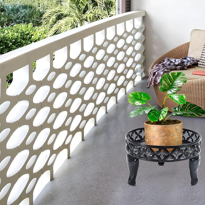 Black Plant Stand Indoor, Metal Plant Stands Outdoor, Anti-Rust Planter Stands Plant Shelf, Flower Pot Stand for Multiple Plants, Display Shelves Potted Plant Holders for Garden Patio Decor