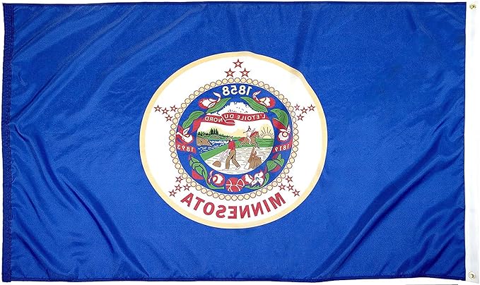 FlagSource Minnesota Nylon State Flag, Made in the USA, 4x6'