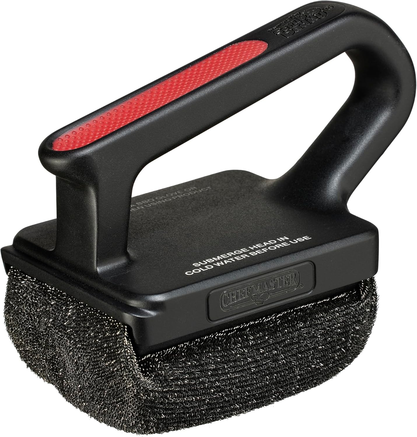 Chef Master Grill Brush Bristle Free Powered by ScrubDaddy, Steam Clean Grill Brush for Blackstone Grill, Flat Top Griddle & Skillet, Porcelain, Weber Gas, Charcoal Grill for Diner & Restaurant -90016