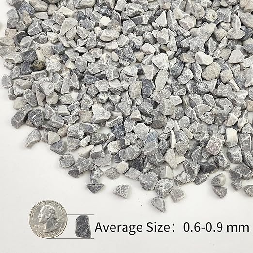 2lbs Grey Pebbles for Landscaping, 3/8inch Small Rocks for Succulent Cactus Plants, Natural Polished Pebbles, River Rocks for Plants, Vases, Gardening