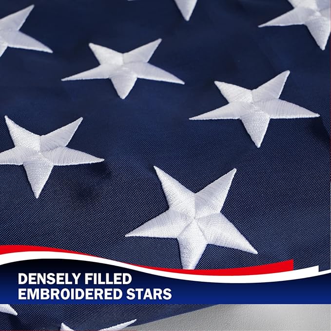 Homissor American Flag 2X4 US Flags 2’ x 4’ Heavy Duty Outdoor Durable Nylon USA Flag with Embroidered Stars, Sewn Stripes and Brass Grommets