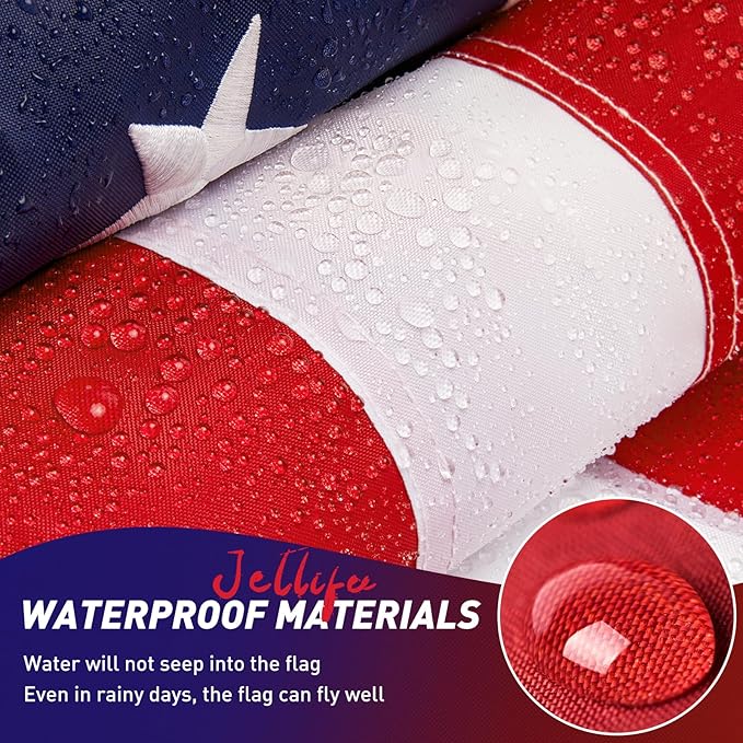 American Flag 1x1.5 Outdoor, 1x1.5 Flags Outside, All Weather US Flags with Embroidered Stars Sewn Stripes Brass Grommets, Vivid Color, Polyester USA Flag for Outdoor Indoor (1 by1.5 Foot)