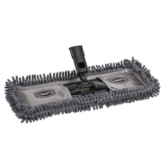 SWOPT 18” Microfiber Dust Mop Head with Refill – Microfiber Mop Head for Use on Wood, Laminate and Tile Floors, Lint Free Cleaning – 5102C6