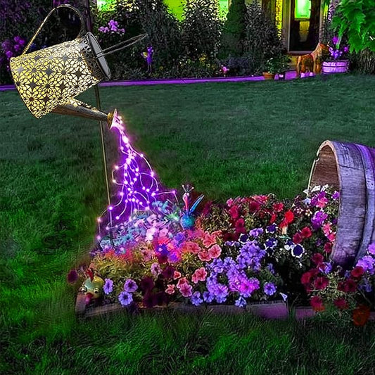 VOOKRY Solar Watering Can Lights, Large Hanging Solar Lights Outdoor Waterproof Garden Decor for Yard Porch Lawn Patio Outside Gardening Gifts for Mom Grandma Women Birthday(Purple)