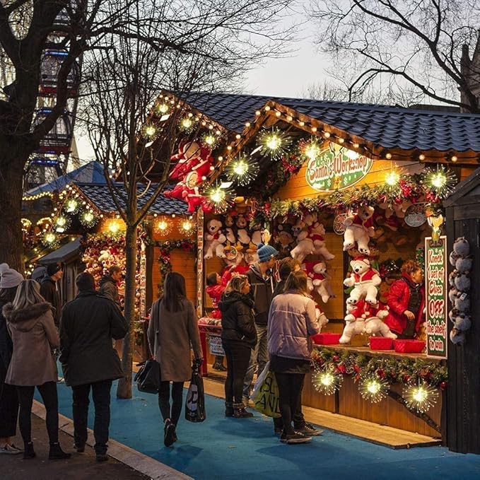 FOOING 6 Pack Firework Lights led Copper Wire Starbursts String Lights 8 Modes Battery Operated Fairy Lights with Remote,Decorative Hanging Lights for Party Patio Bedroom Christmas Decoration