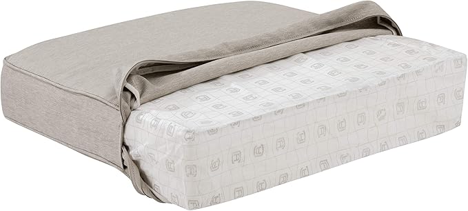 Classic Accessories Montlake Water-Resistant 21 x 22 x 4 Inch Patio Lounge Back Cushion, Heather Grey, Outdoor Loveseat Cushions