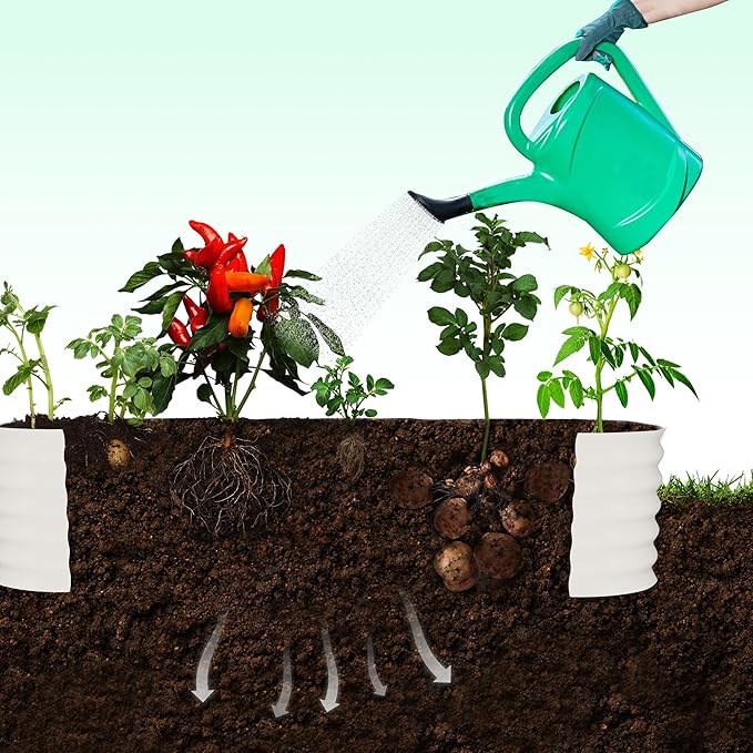 Galvanized Raised Garden Bed with 96" Tall Vertical Arch Trellis – Expandable Rust-Resistant Planter Box for Outdoor Plants, Flowers, Herbs & Vines – Includes Plant Clips, Drainage Netting,Beige