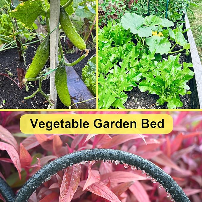 Cuckoo Soaker Hose 50ft length 2pcs With 1/2" Diameter-Soaker Hose Kit with Heavy Duty Rubber Hose for Irrigation-Save 70% Water-Great for Garden Flower Beds,Trees,Vegetables amd Seedings(1/2X50-2pcs)