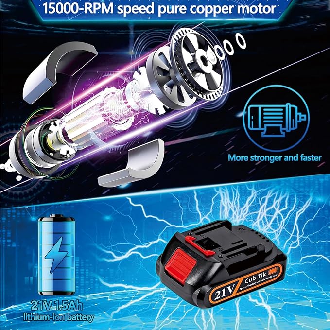 Hedge Trimmer Cordless 2 in 1 Handheld Grass Shears Mini Shrubbery Grass Cutter Electric Brush with Battery and Charger (Mordern)