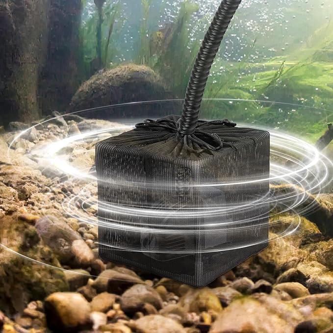 Fineday Pond Filter, Anti-Clogging Cube Outdoor Mesh Water Pump Barrier Bag Box Basket (10 inch)