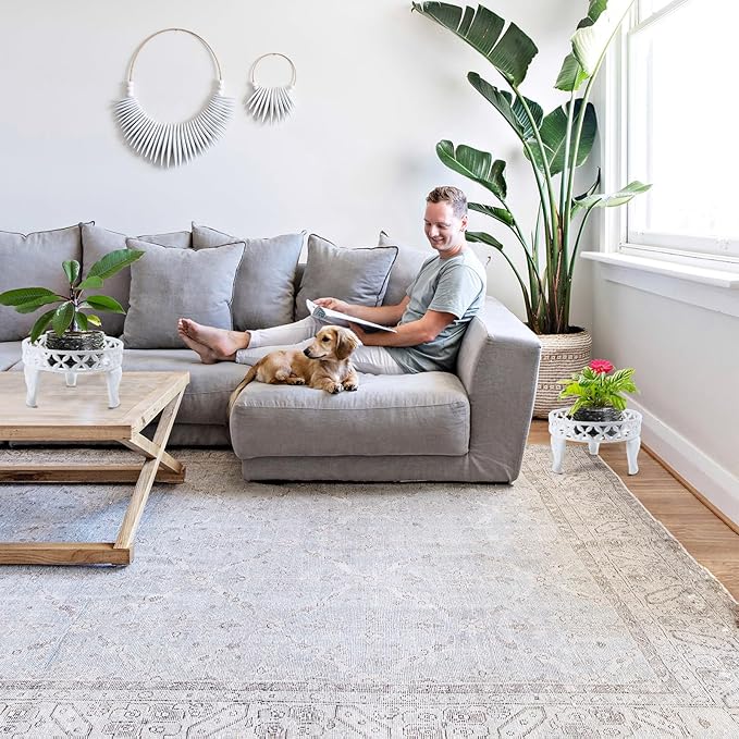 2 Pack White Plant Stand, Metal Plant Stands Outdoor Indoor, Anti-Rust Planter Stands Plant Shelf, Flower Pot Stands for Multiple Plants,Display Shelves Potted Plant Holders for Garden Patio