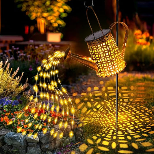 Solar Watering Can Lights, Owl Gifts for Women Mom Grandma Birthday, Waterproof Outdoor Garden Decor Large Hanging Solar Lanterns Garden Lights for Patio Porch Yard Flowerbed Pathway