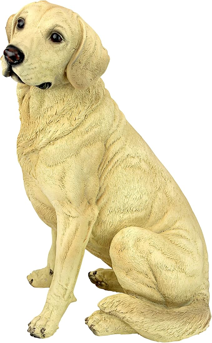 Design Toscano Golden Labrador Retriever Dog Garden Statue, 15 Inch, Full Color