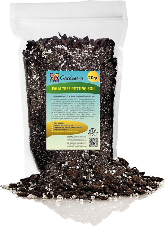 Palm Tree Potting Mix - The Ultimate Soil for Strong and Healthy Palms - Top Choice for Palm Tree Growers ? [20 Quart Bag]