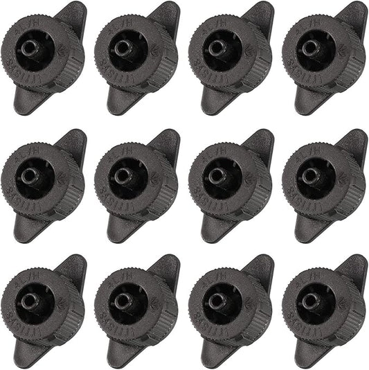 METALLIXITY Pressure Compensating Dripper, (1 Gallon Per Hour) 25Pcs, Plastic Irrigation Drip Emitters - for Watering Garden Lawn Plants, Black