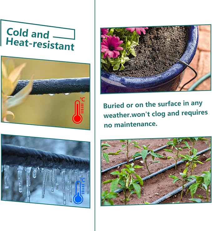 1/4 inch Blank Distribution Tubing Drip Irrigation Hose,50ft Soft Watering Tube for Small Lawn Garden Irrigation System