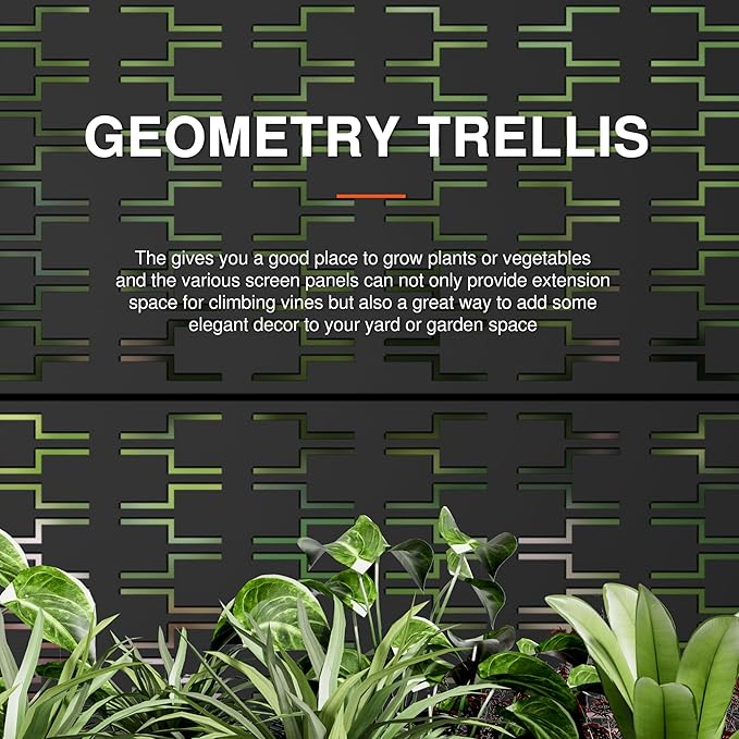 Casaphoria Metal Raised Garden Bed with Trellis and Wheels, 72"x35"x16" Planter Box for Climbing Plants, Vegetables & Vines, Features Drainage Holes and Privacy Screen (Black-Square)