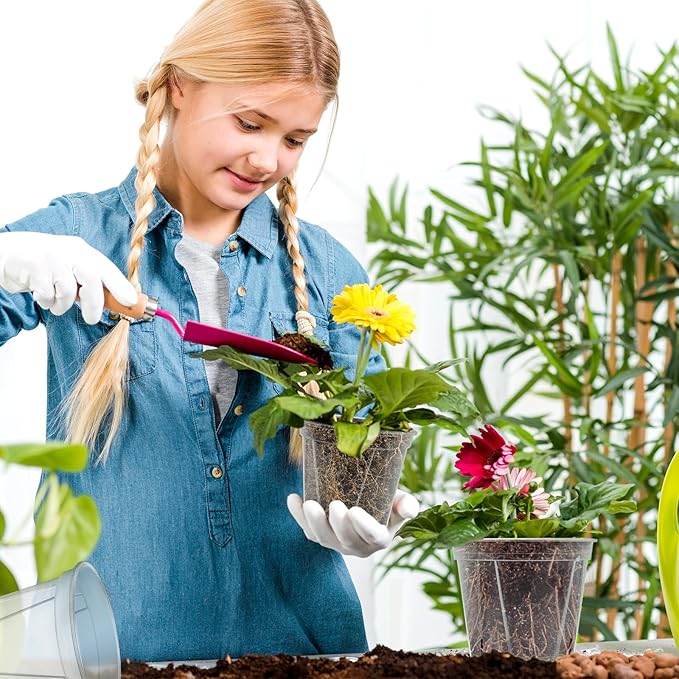 3.9-9.4 Inch Big Size Clear Nursery Pots with Drainage, 6 Sizes 30 Packs Nursery Garden Pots with 30 Plant Labels for Seedling Plants, Nursery Pots Variety for Indoor Outdoor Seed Starter Flower Pots