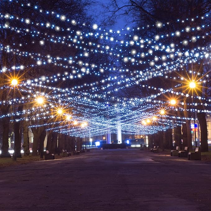 Christmas Lights,100 LED 39FT Outdoor/Indoor Christmas Lights Plug in with 8 Modes & Timer & Memory Function, Waterproof Christmas Lights Outdoor for Holiday Party Christmas Tree Decor