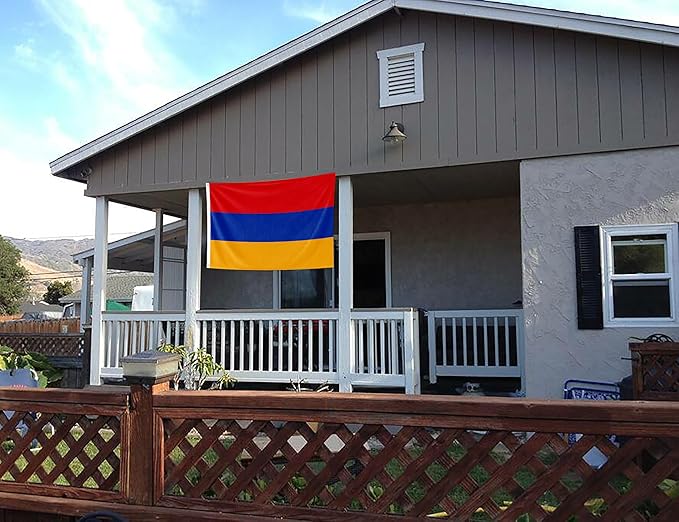 Armenia Flag 2x3FT Armenian National Polyester Flag With 2 Grommets For Patriotic Armenian Themed Festival Events Party Decoration(Armenia, 2x3FT)