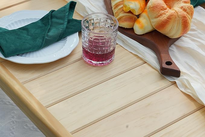 30×30-inch Bohemian Style Picnic Table with 60×30-inch Tabletop and Dual Height Adjustment for Patio Grilling.