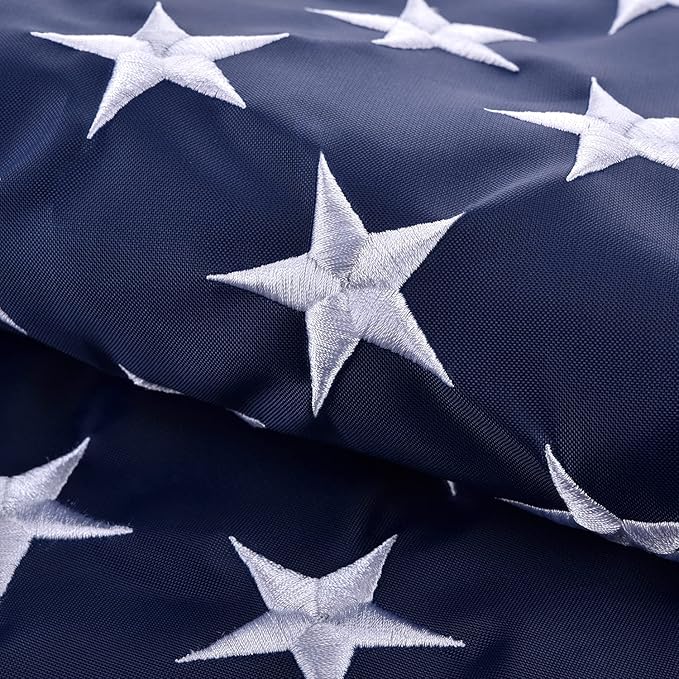 American Flags for Outside 3x5, US Flags 3x5 Outdoor USA High Wind with Embroidered Stars, Sewn Stripes, Brass Grommets, Durable USA Flag Outdoor Outside