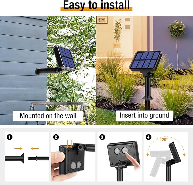 6-Pack Solar String Lights Outdoor, 480LED 198FT Solar Fairy Lights Waterproof 8 Modes Copper Wire Solar Powered Twinkle Lights for Outside Garden Patio Tree Christmas Wedding Party Decor (Cool White)