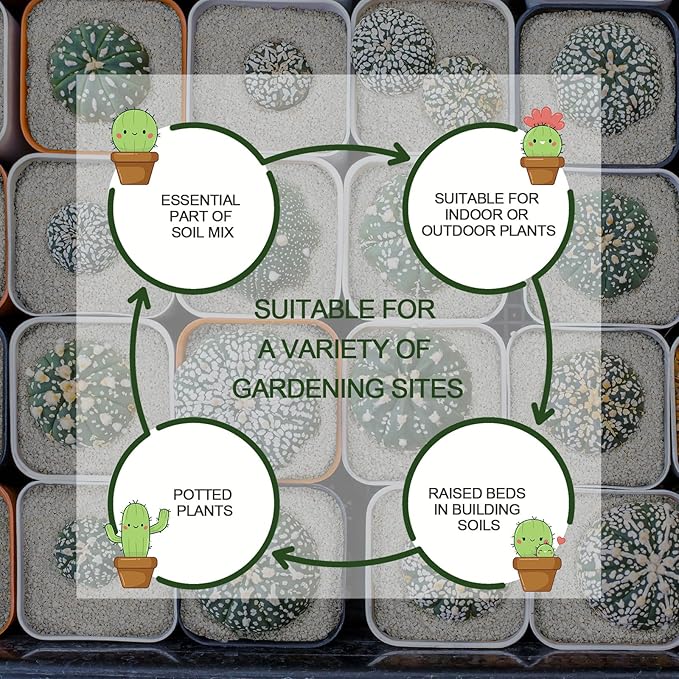 25QT Horticultural Perlite Bulk, Organic Perlite for Plants, Course Perlite for Gardening, for Plants Indoor, for Houseplants, to Promotes Soil Root Growth, and Water Drainage and Plant Growth(3-6mm)