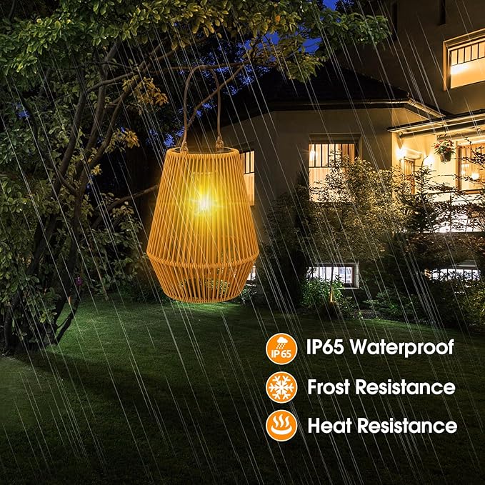 Solar Lanterns, KagoLing Solar Lanterns Outdoor Waterproof Solar Lights for Outside Hanging Solar Lights Outdoor Solar Lamp Lights Decoration for Garden,Yard,Patio,Porch,Trees,Lawn,Pathway, 4 Pack