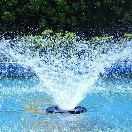 RGB LED Pond Fountain Aerator,with Color-Changing Light Show, 10000 GPH Floating Aerating Pump, 35ft Power Cord, Time Control, Perfect for Ponds & Lakes (NO-RGB)