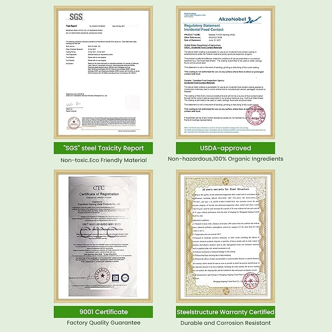 8 X 2 X 1.4 Ft Galvanized Raised Garden Bed,Sturdy and Easy to Assemble Oval Raised Planter Beds Outdoor for Vegetables, Gardening, Flowers, Fruits（Light Green）