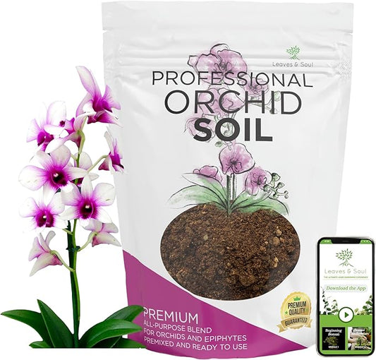 Orchid Soil Premium All Purpose Blend | Large 2.2 Quarts | Ready to Use for Orchids, Bromeliads, Epiphytic Plants | Lava, Calcined Clay and Pinebark | Made in USA