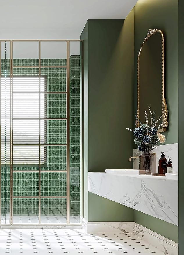 Dimoon 118''x15.7'' Green Skin Peel and Stick Wallpaper Contact Paper Modern Self Adhesive Wall Paper Removable Renter Friendly Textured Solid Color Vinyl Roll (118''x15.7'',Dark Green Skin)