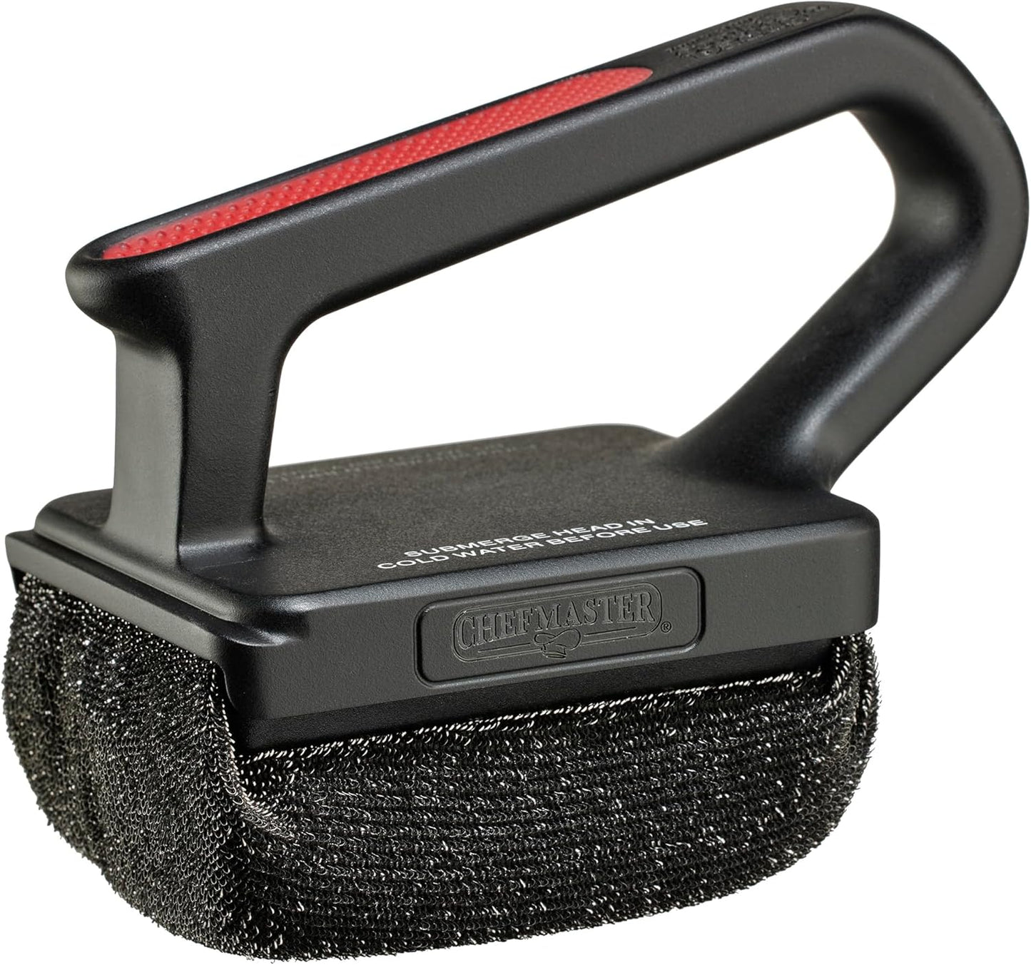 Chef Master Grill Brush Bristle Free Powered by ScrubDaddy, Steam Clean Grill Brush for Blackstone Grill, Flat Top Griddle & Skillet, Porcelain, Weber Gas, Charcoal Grill for Diner & Restaurant -90016