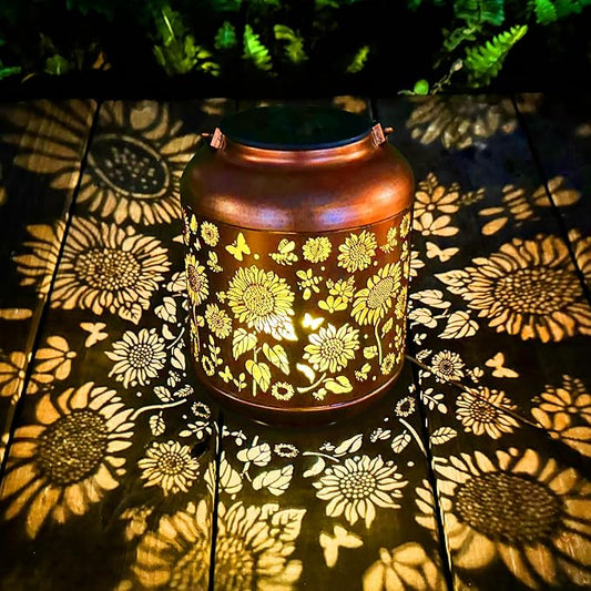 Solar Lanterns Outdoor Waterproof, Sunflower Gifts for Women Grandma Mom, Hanging Solar Lights for Backyard Porch Patio Table Yard Balcony Lawn Pathway, Mothers Day Gifts