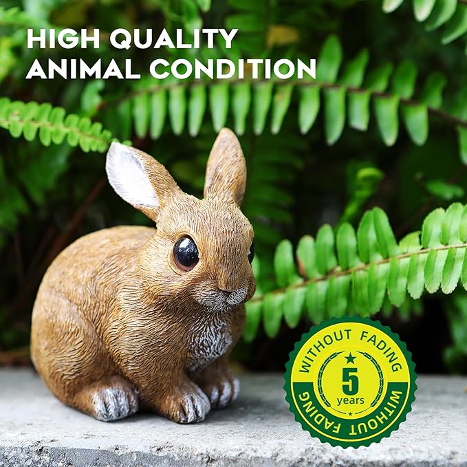 Bunny Decor Yard Decorations Outdoor Set of 3, Bunny Decorations for Home Garden Outdoor Statues, Easter Rabbit Figurines mom Gifts